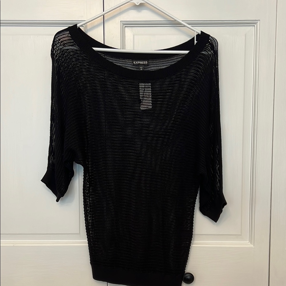 NWT Express Black Knit Blouse